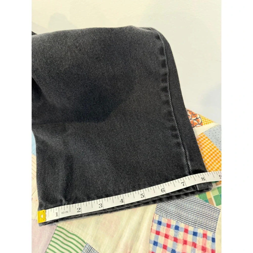 Levis 550 Relaxed Fit Black Denim Jeans Mens 38x30 Tapered Leg 100% Cotton